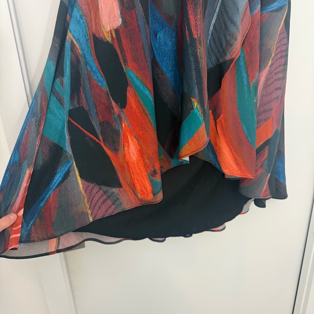 Hutch Anthropologie Multicolor Novelty Print Wrap Maxi Skirt Sz Small Artsy - Picture 6 of 13